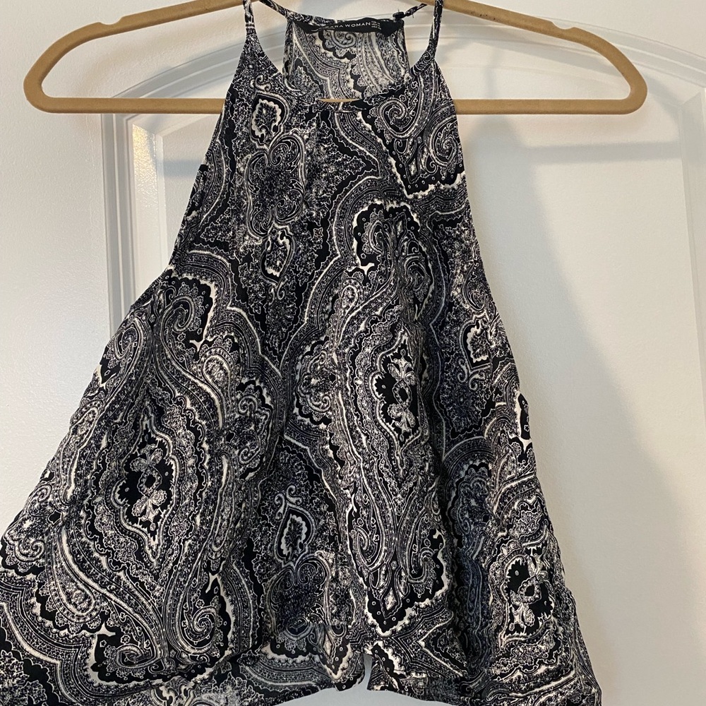 Zara Paisley Print Crop Top